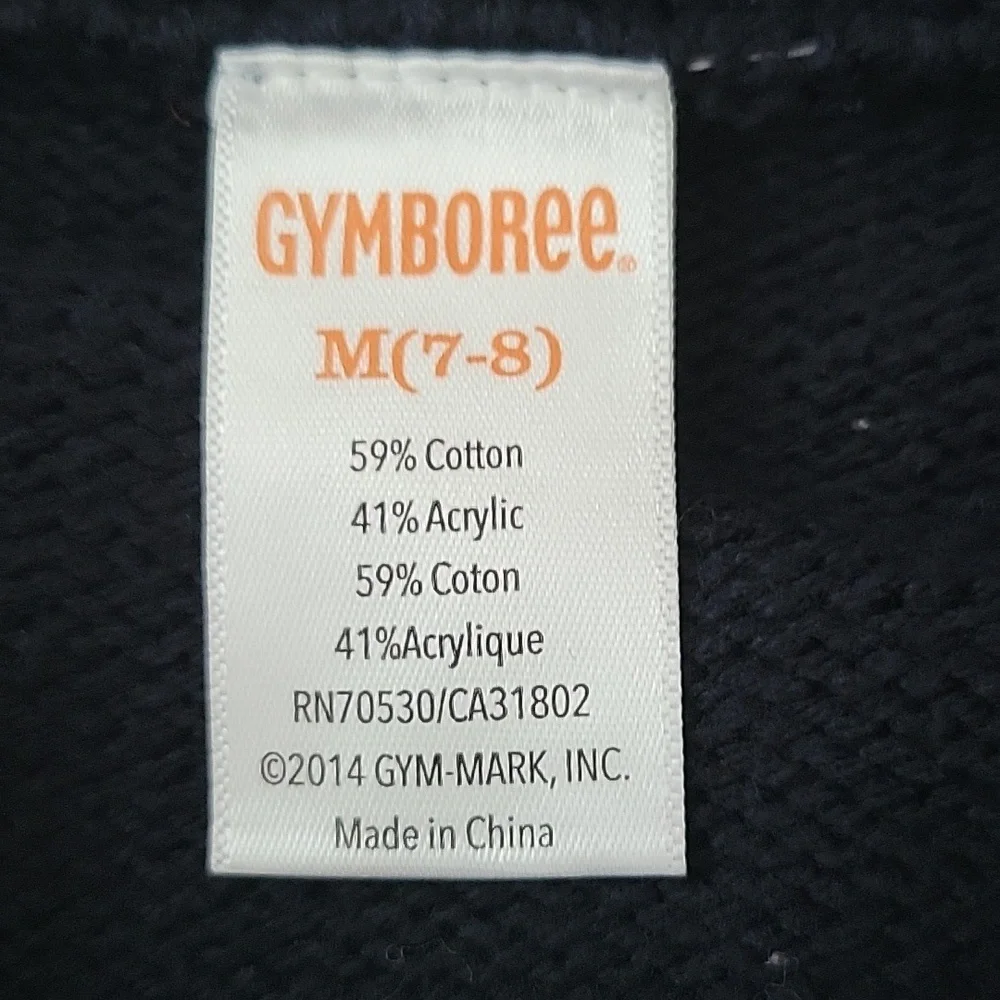 Gymboree Navy Quarter Zip Pullover Sweater Boys Size 7/8